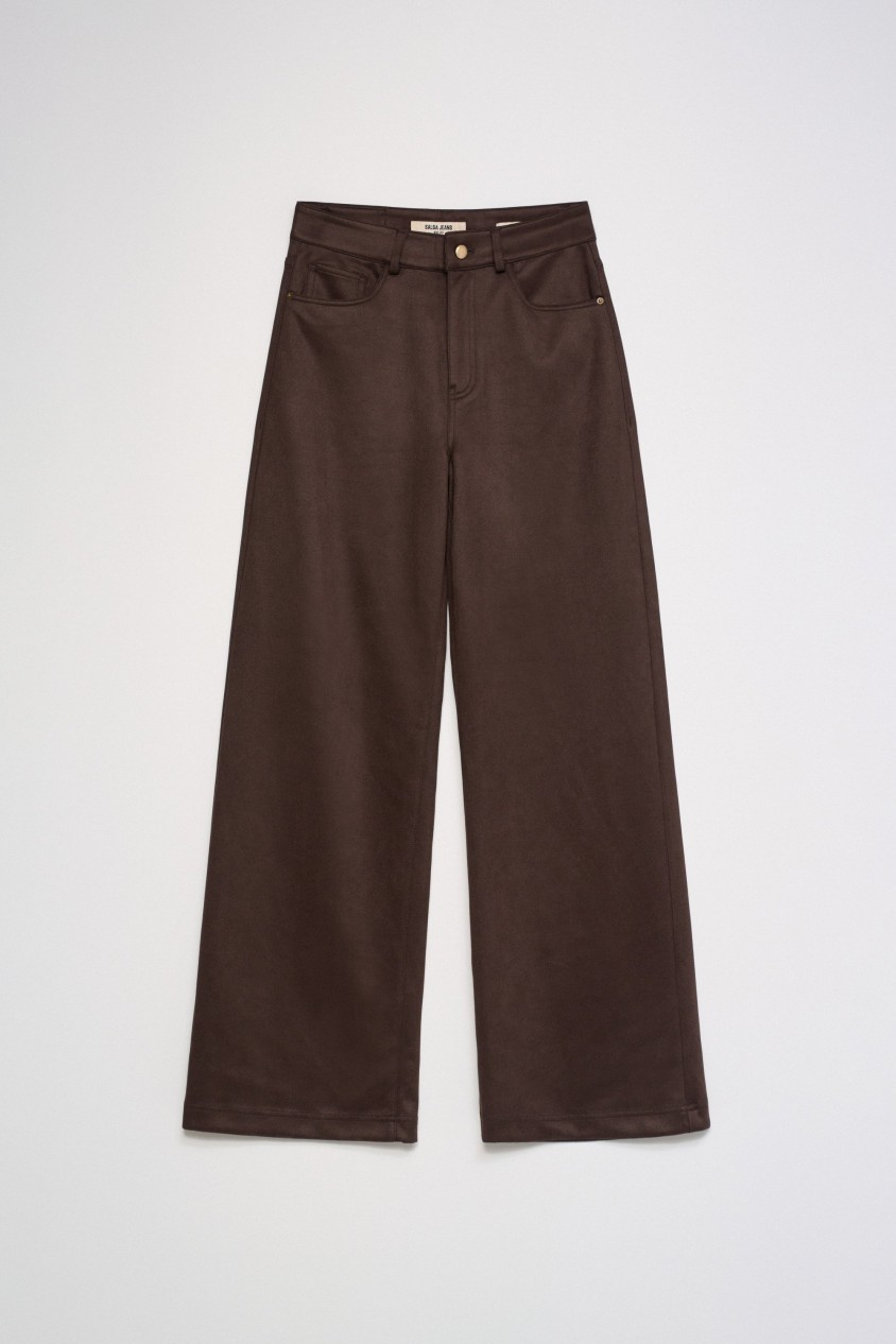 WIDE LEG JEANS MET SUÈDE-EFFECT