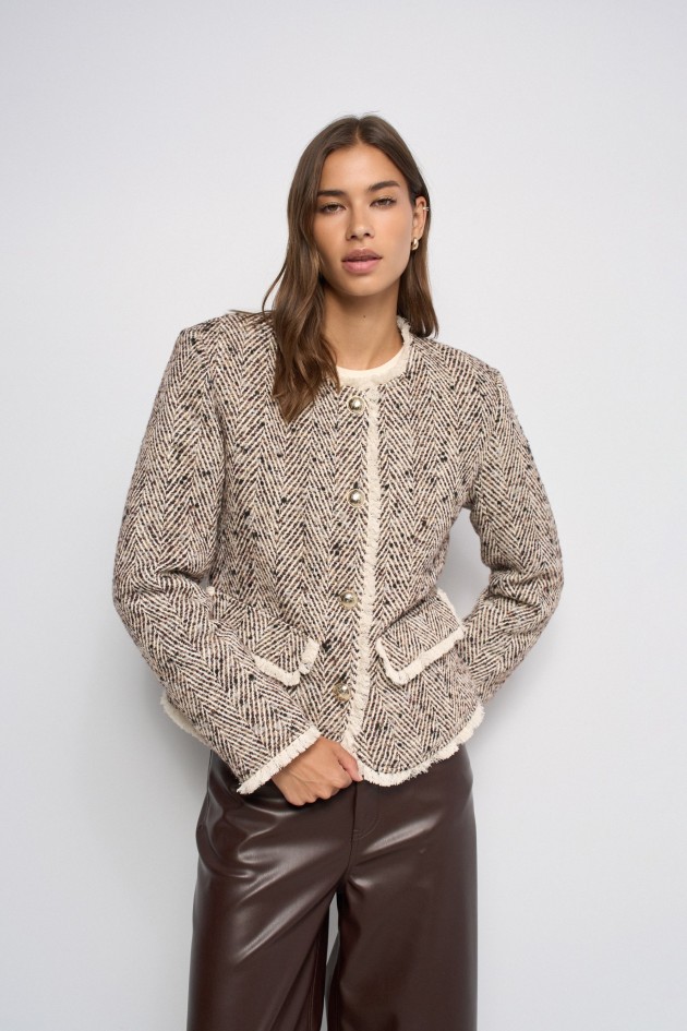PADDED TWEED JACKET
