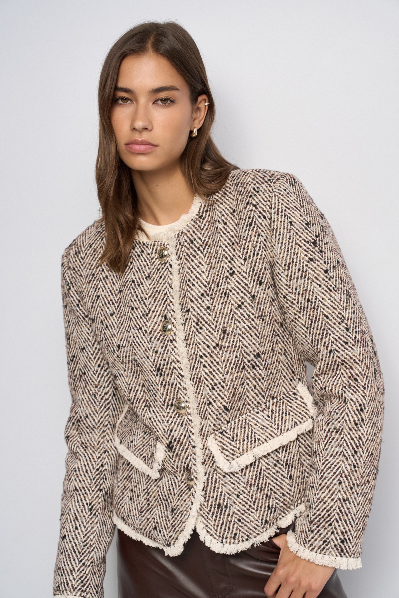 PADDED TWEED JACKET