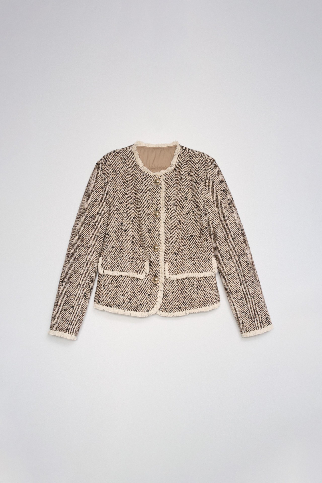 PADDED TWEED JACKET