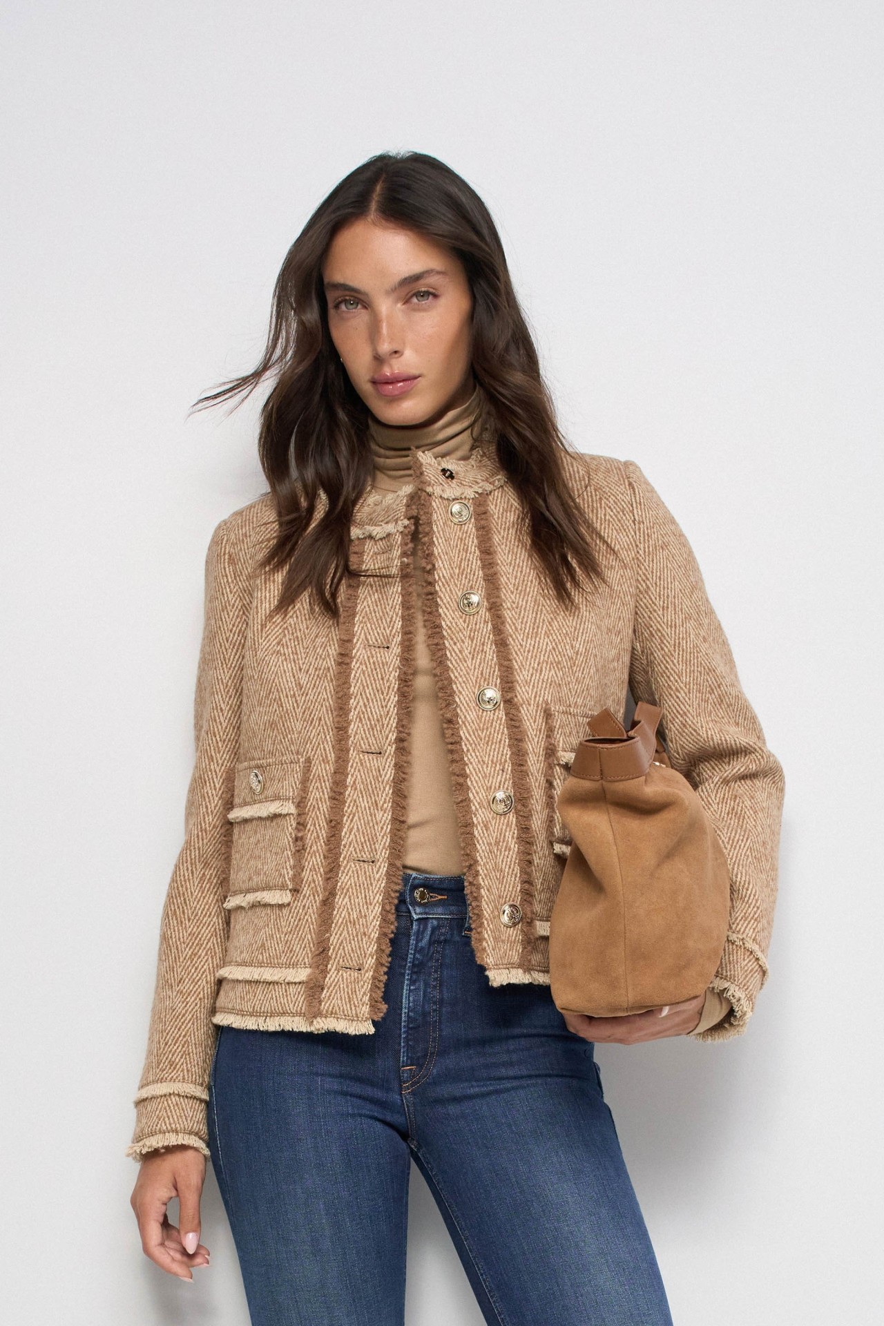 WOOL-BLEND TWEED JACKET