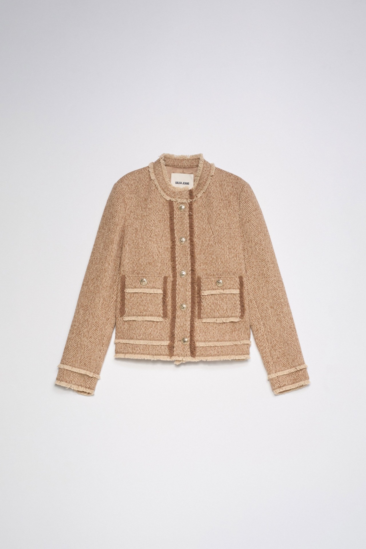 WOOL-BLEND TWEED JACKET