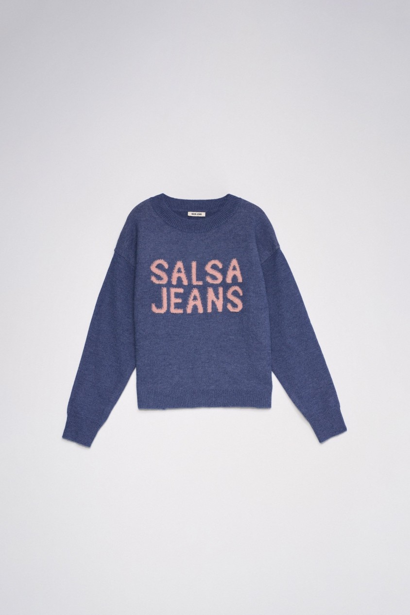 PULLOVER AUS STRICK MIT BRANDING