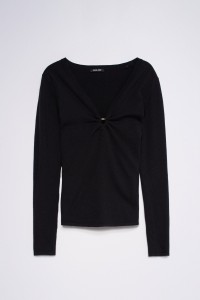 SWEATER WITH GATHERED CHEST DETAIL