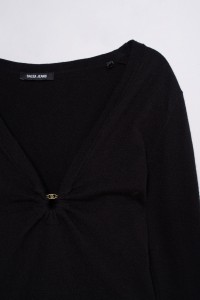 SWEATER WITH GATHERED CHEST DETAIL