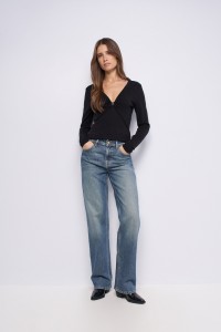 SWEATER WITH GATHERED CHEST DETAIL