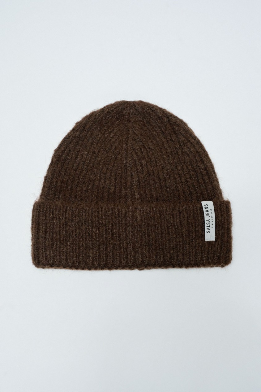 WOOL-BLEND BRANDING BEANIE
