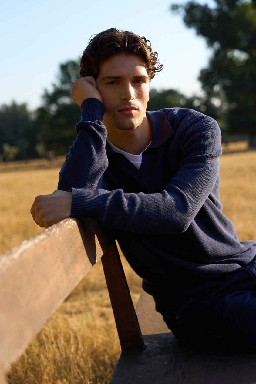 POLO TEXTUR� � MANCHES LONGUES