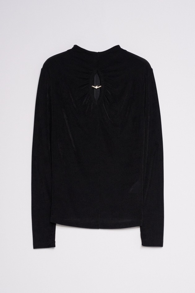 TEXTURIERTER PULLOVER MIT CUT- OUT