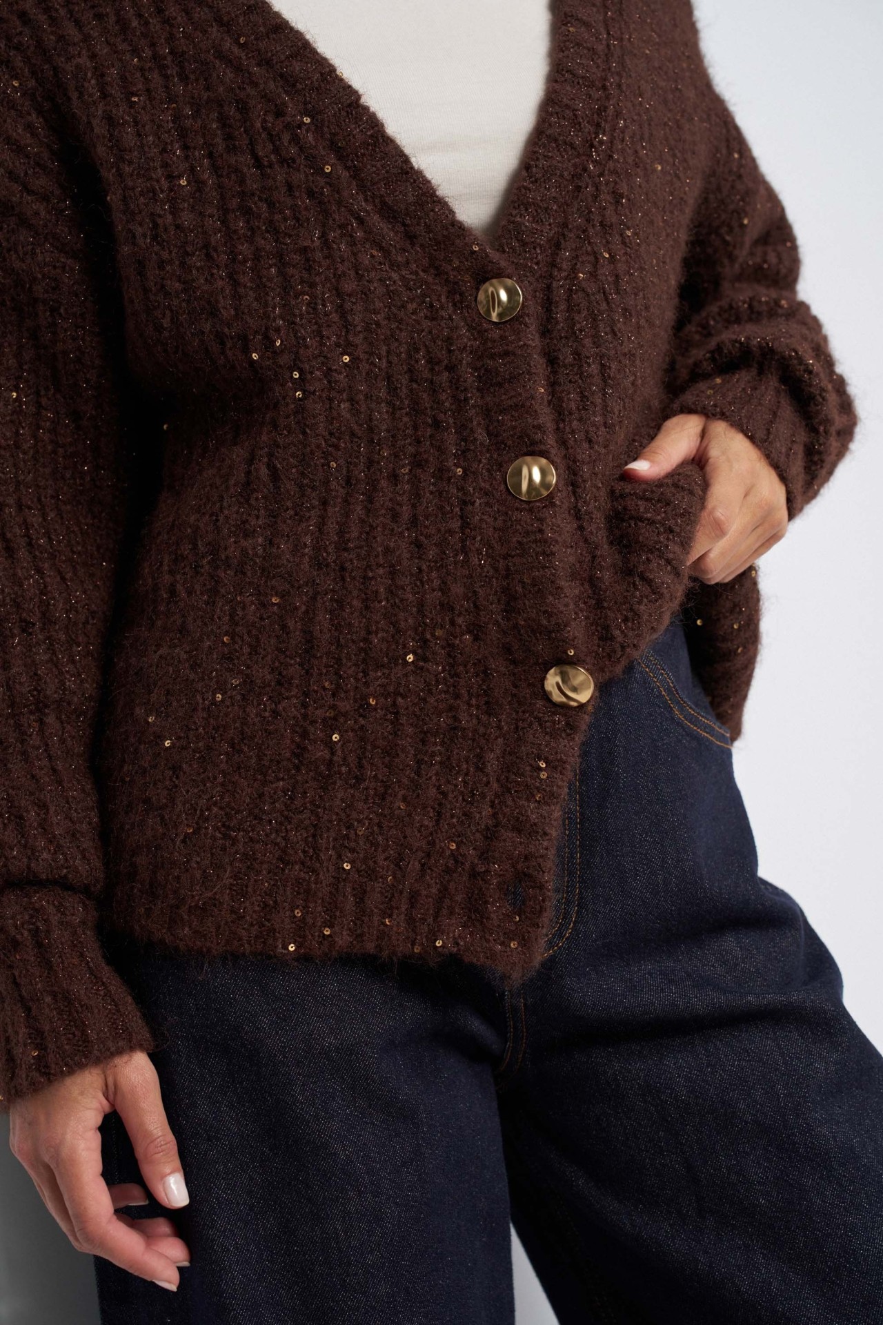CARDIGAN MET PAILLETTEN