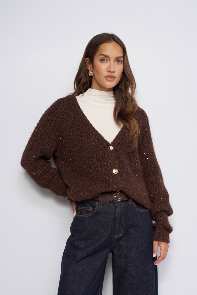 CARDIGAN MET PAILLETTEN