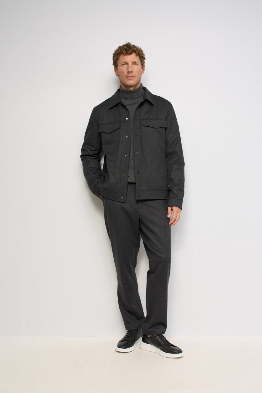 JACKE MIT WOLLE
