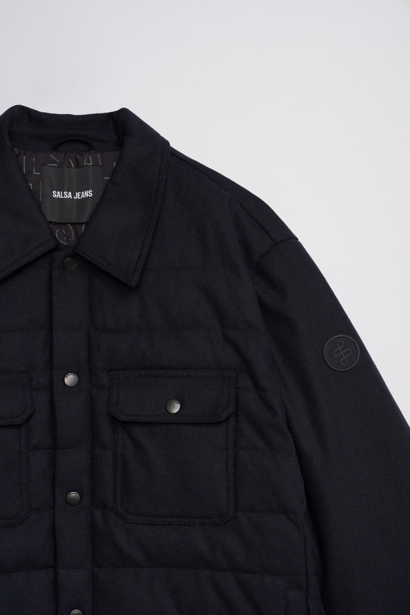 OVERSHIRT GESTEPPT MIT WOLLE