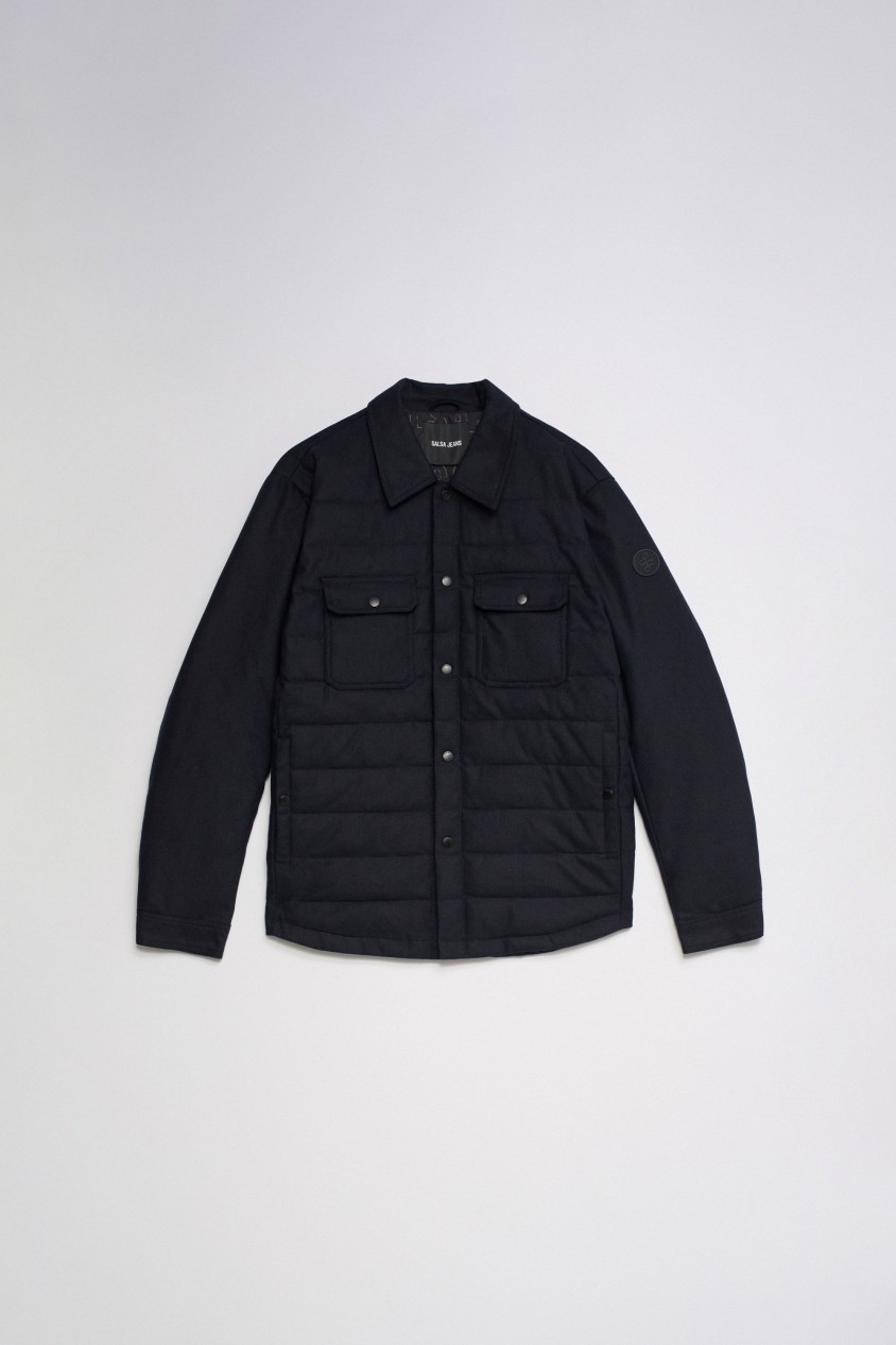 OVERSHIRT GESTEPPT MIT WOLLE