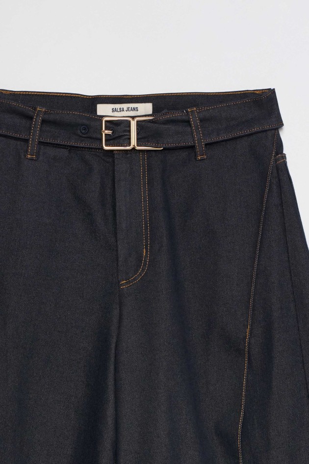 CALÇAS CHINO CROPPED WIDE COM ABERTURAS