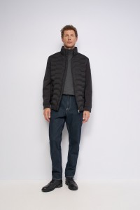 JACKET WITH MIXED MATERIALS