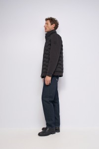 JACKET WITH MIXED MATERIALS