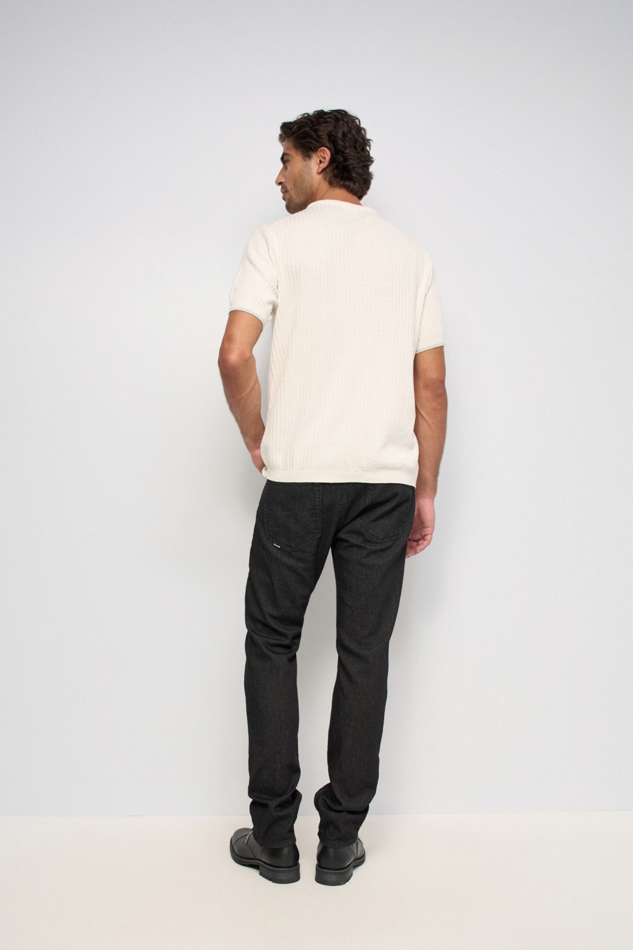 T-SHIRT GEBREID MET TEXTUUR STAR CLUB