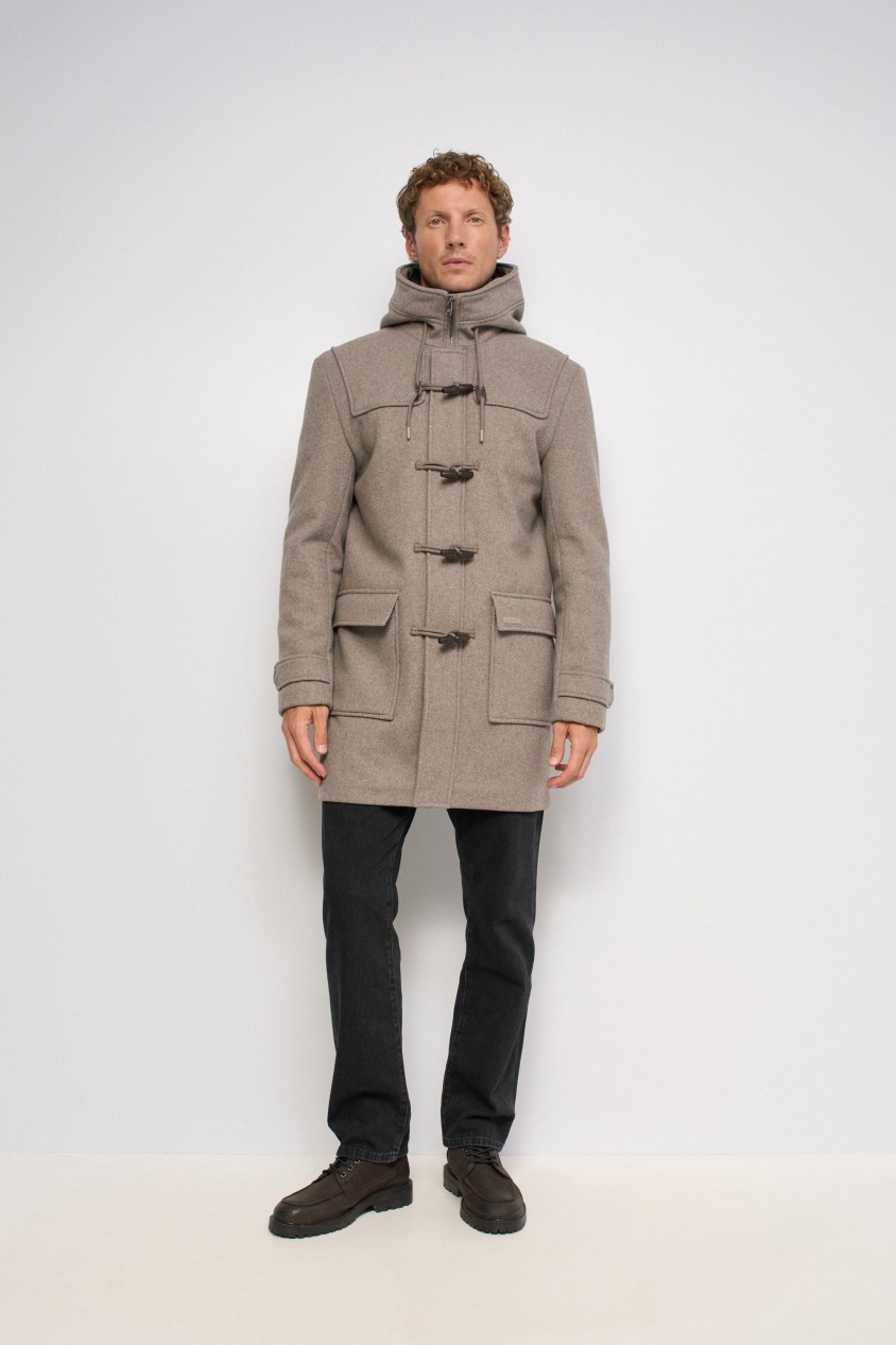 WOOL-BLEND DUFFLE COAT