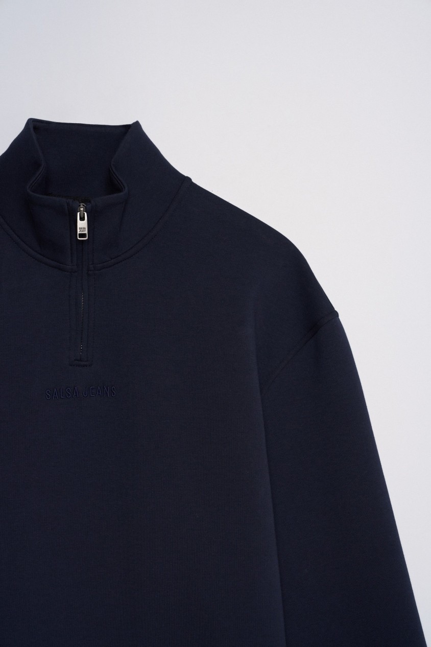 SWEATSHIRT CON MEDIA CREMALLERA