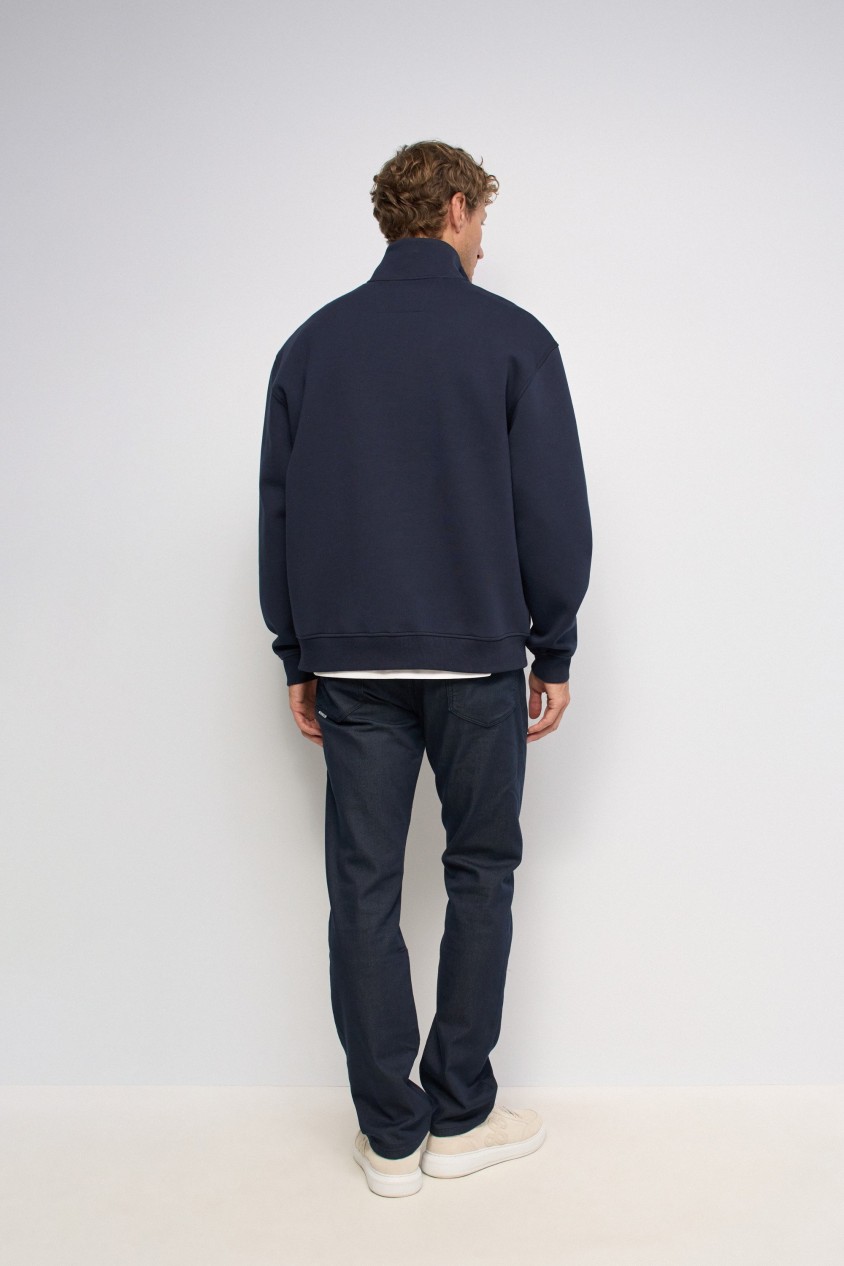 SWEATSHIRT CON MEDIA CREMALLERA