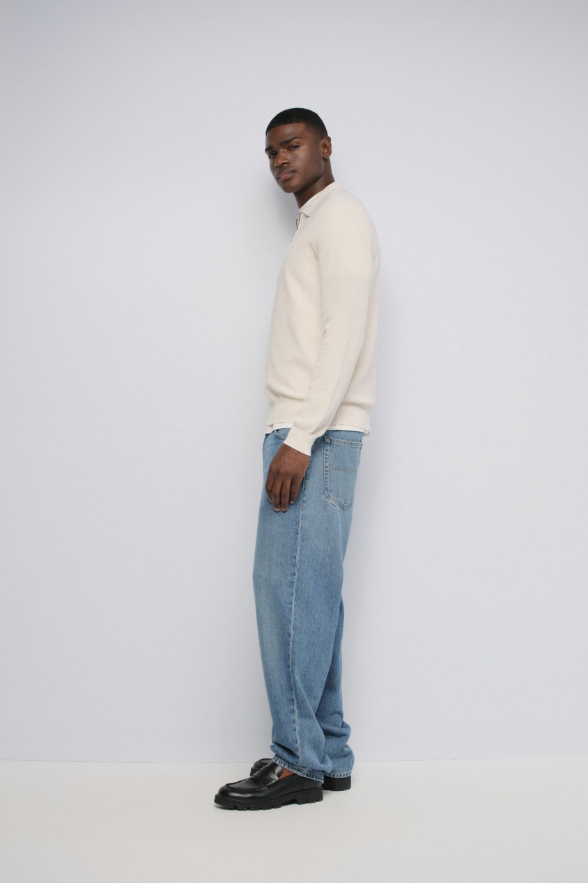 HALF-ZIP KNITTED JUMPER