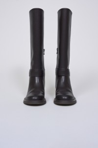 LEATHER KNEE-HIGH BOOTS