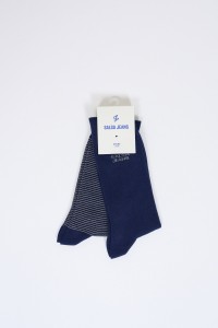 OUTLET 2 PAIRS SOCK, DARK BLUE V1, 4245