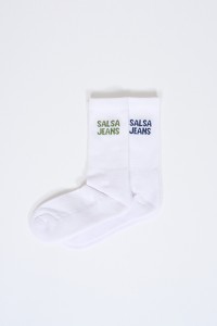 OUTLET 2 PAIR SPORT SOCKS, WHITE, 4245