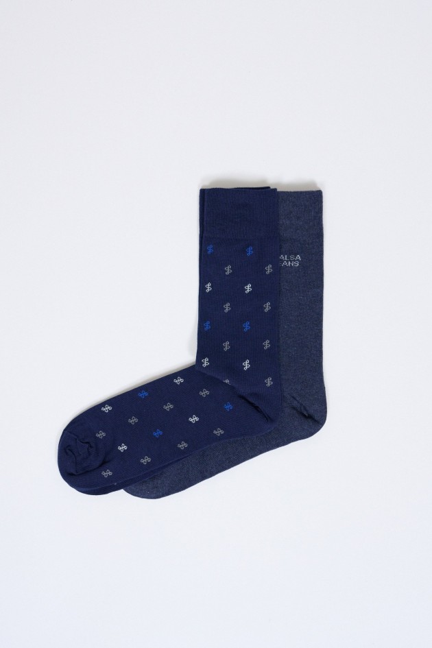 OUTLET 2 PAIRS SOCKS, BLACK, 4245
