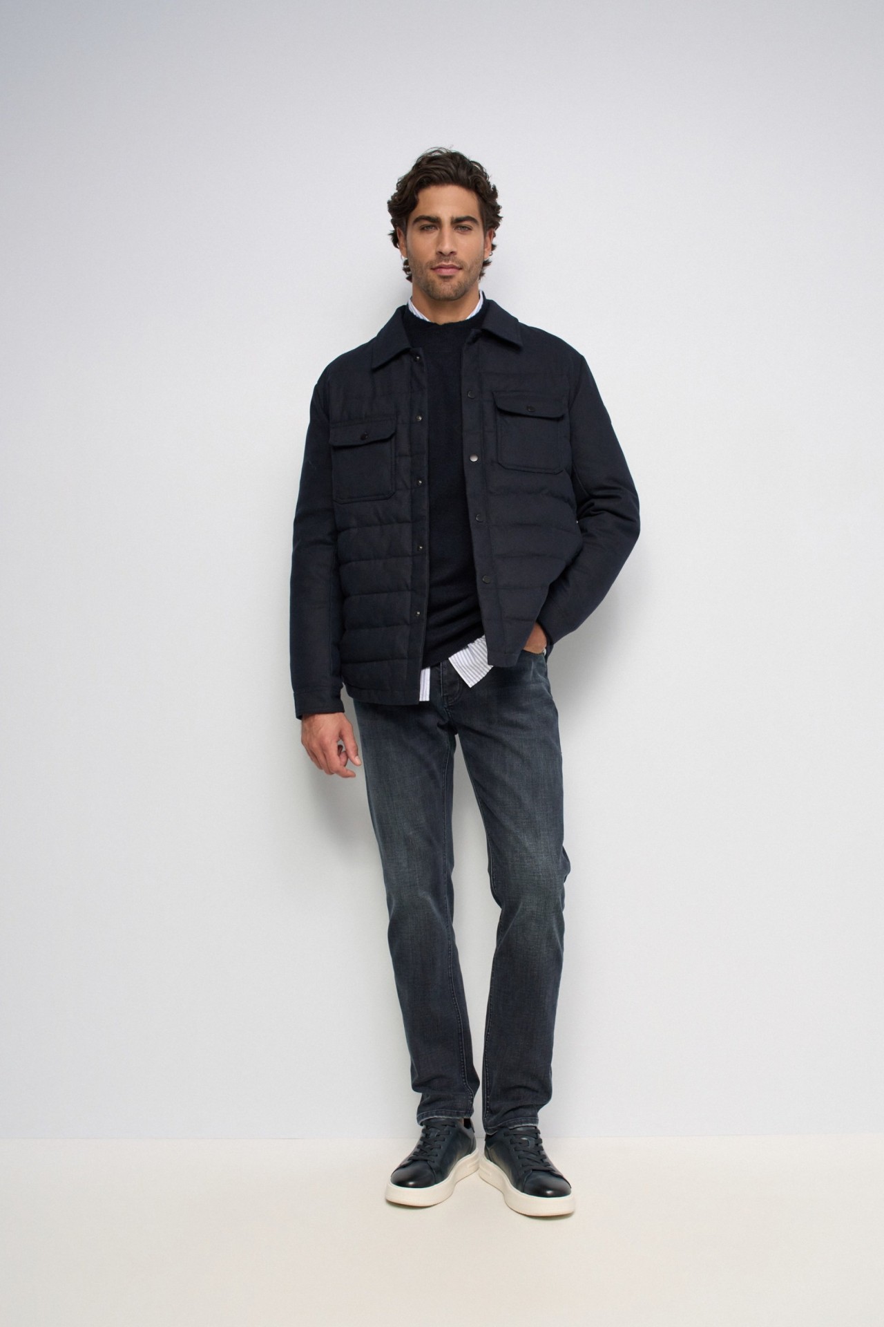 SLIM FIT JEANS WITH WOOL