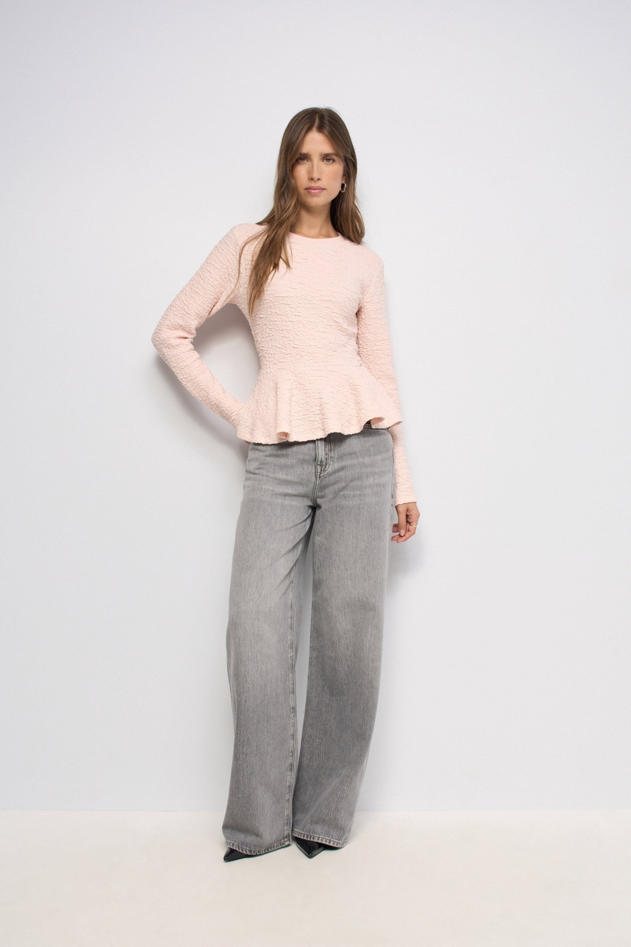 SWEATSHIRT MET TEXTUUR MET VOLANT STAR CLUB