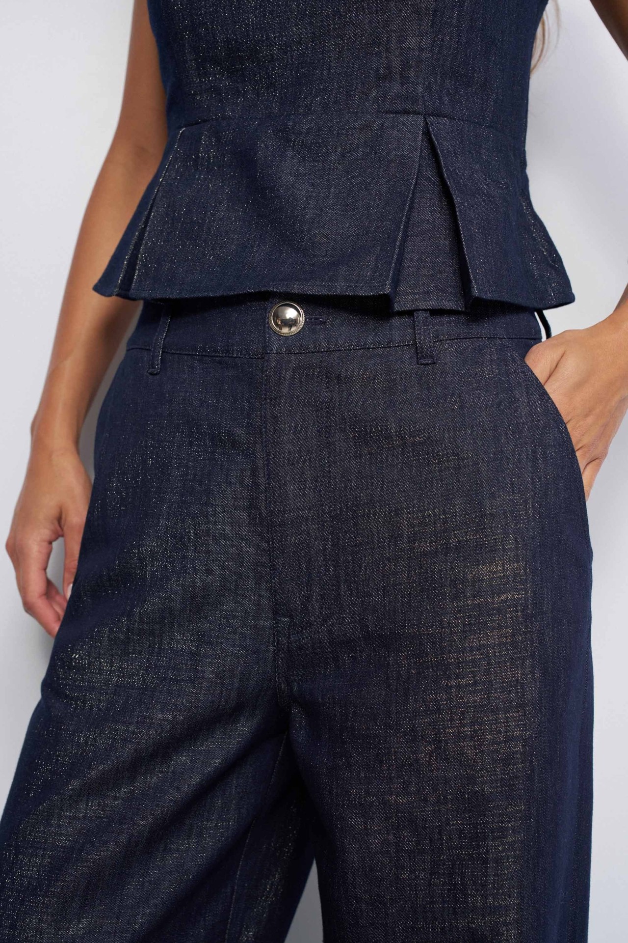 CHINO MET WIDE LEG