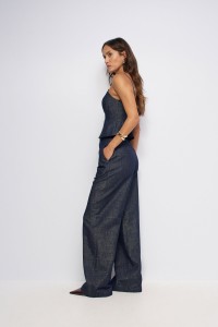 CHINO MET WIDE LEG
