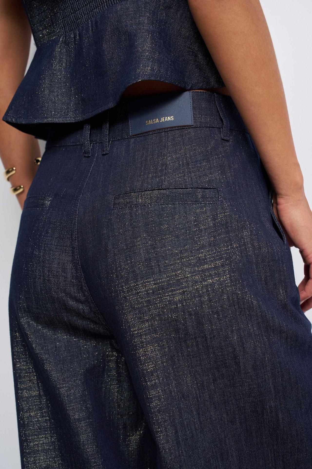 CHINO MET WIDE LEG
