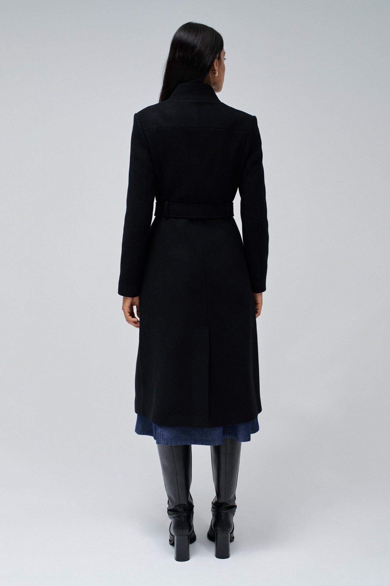 LONG GRACE WOOLLEN COAT WITH BELT