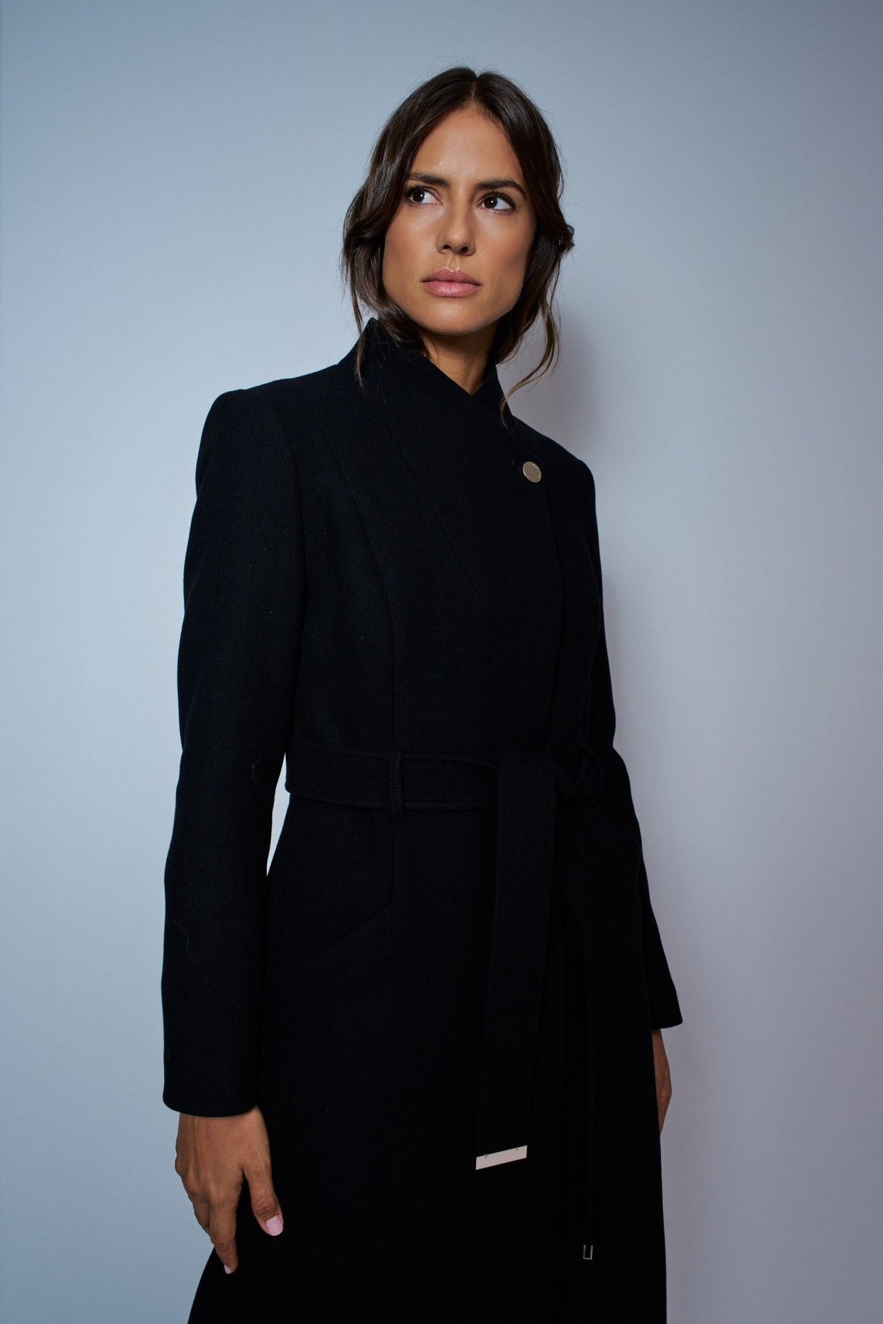 LONG GRACE WOOLLEN COAT WITH BELT