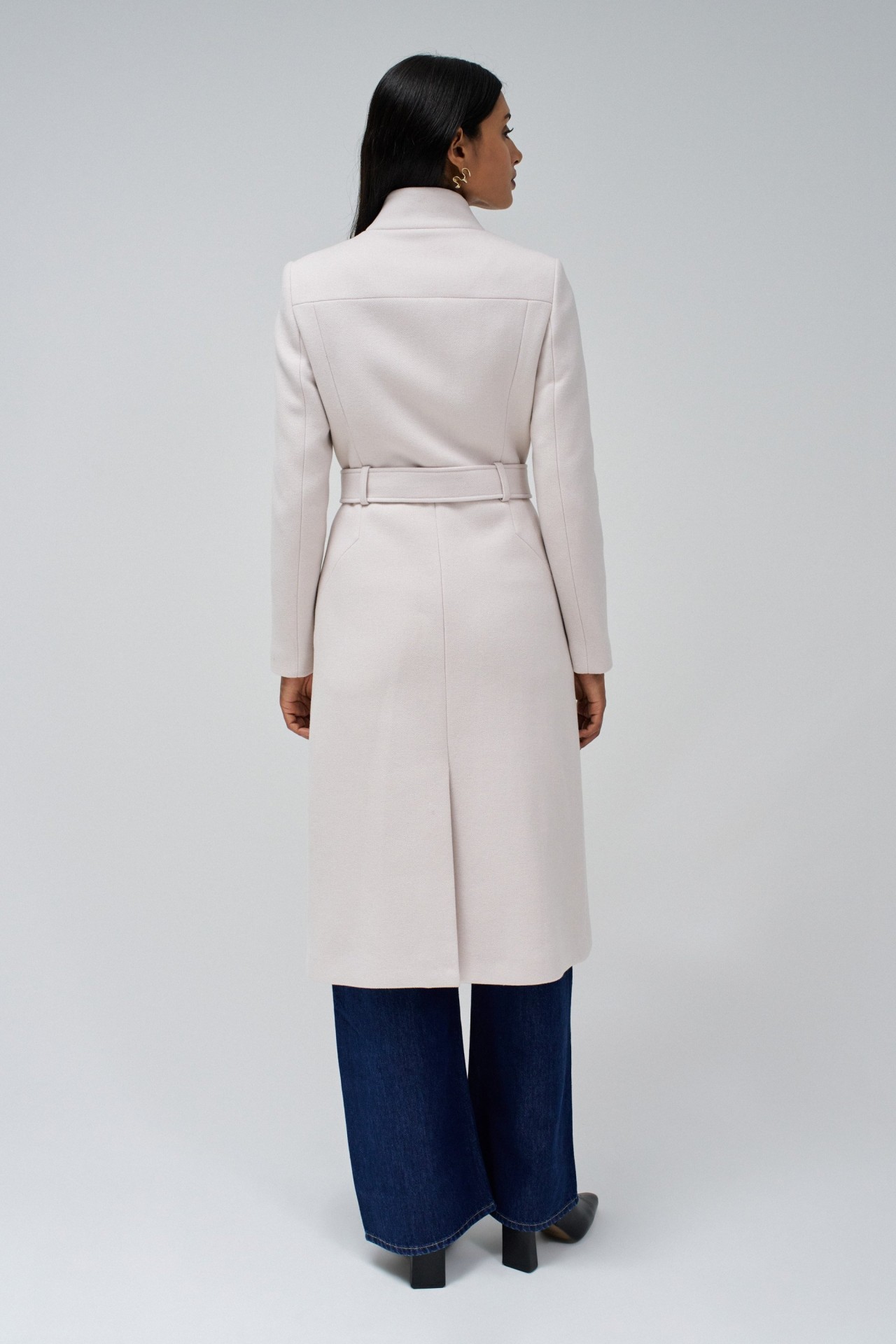 LONG GRACE WOOLLEN COAT WITH BELT