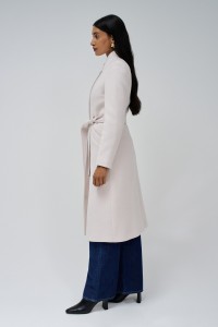 LONG GRACE WOOLLEN COAT WITH BELT