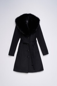SHORT GRACE WOOL COAT WITH FUR