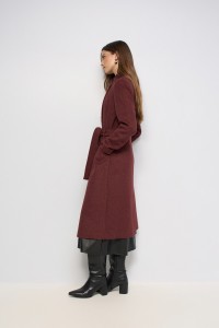 LANGE GRACE WOLLEN JAS MET RIEM