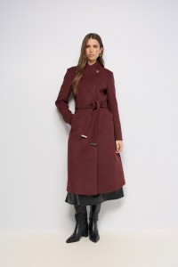 LANGE GRACE WOLLEN JAS MET RIEM