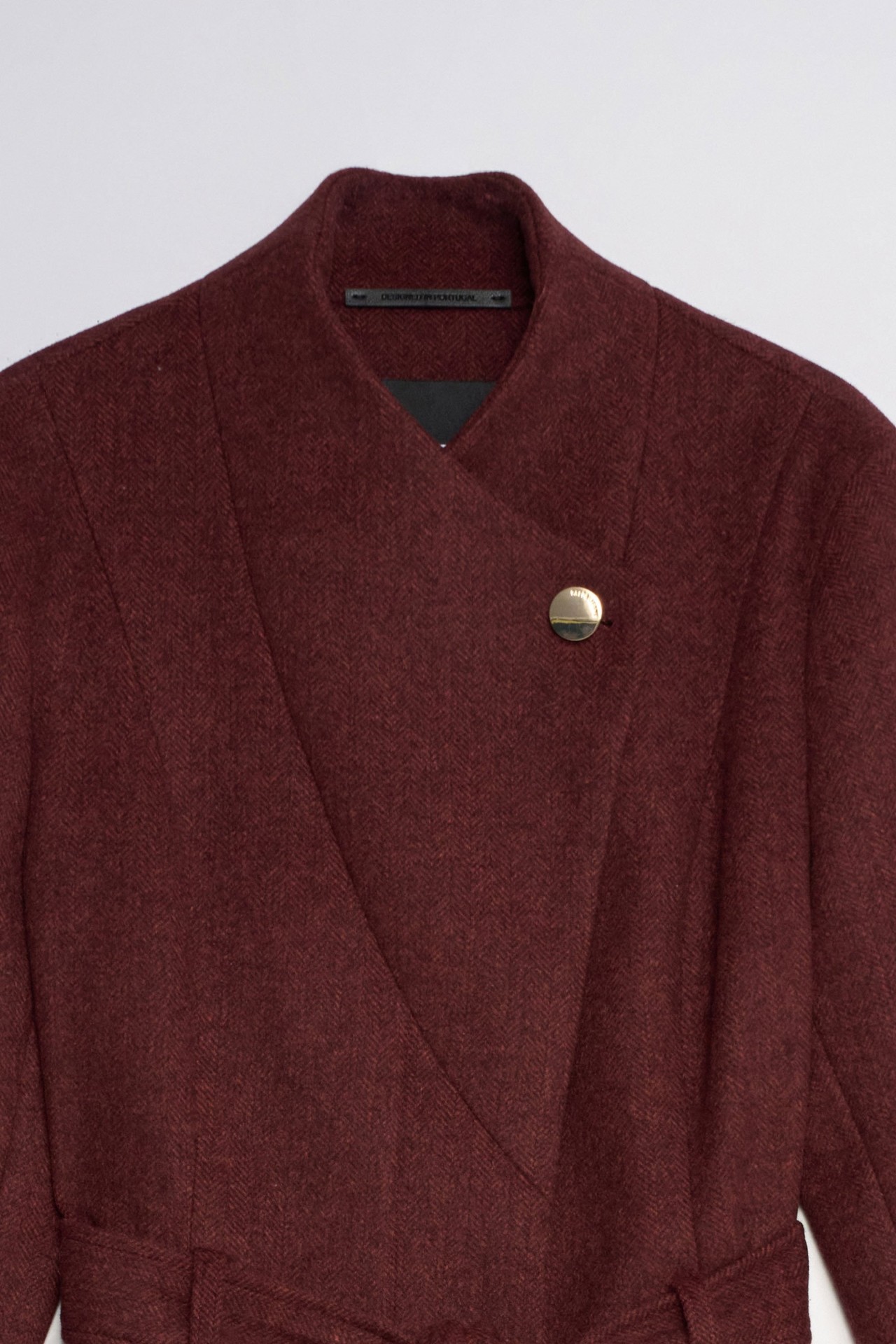 LANGE GRACE WOLLEN JAS MET RIEM