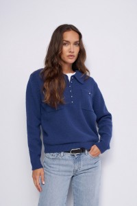 KNITTED POLO SHIRT WITH WOOL