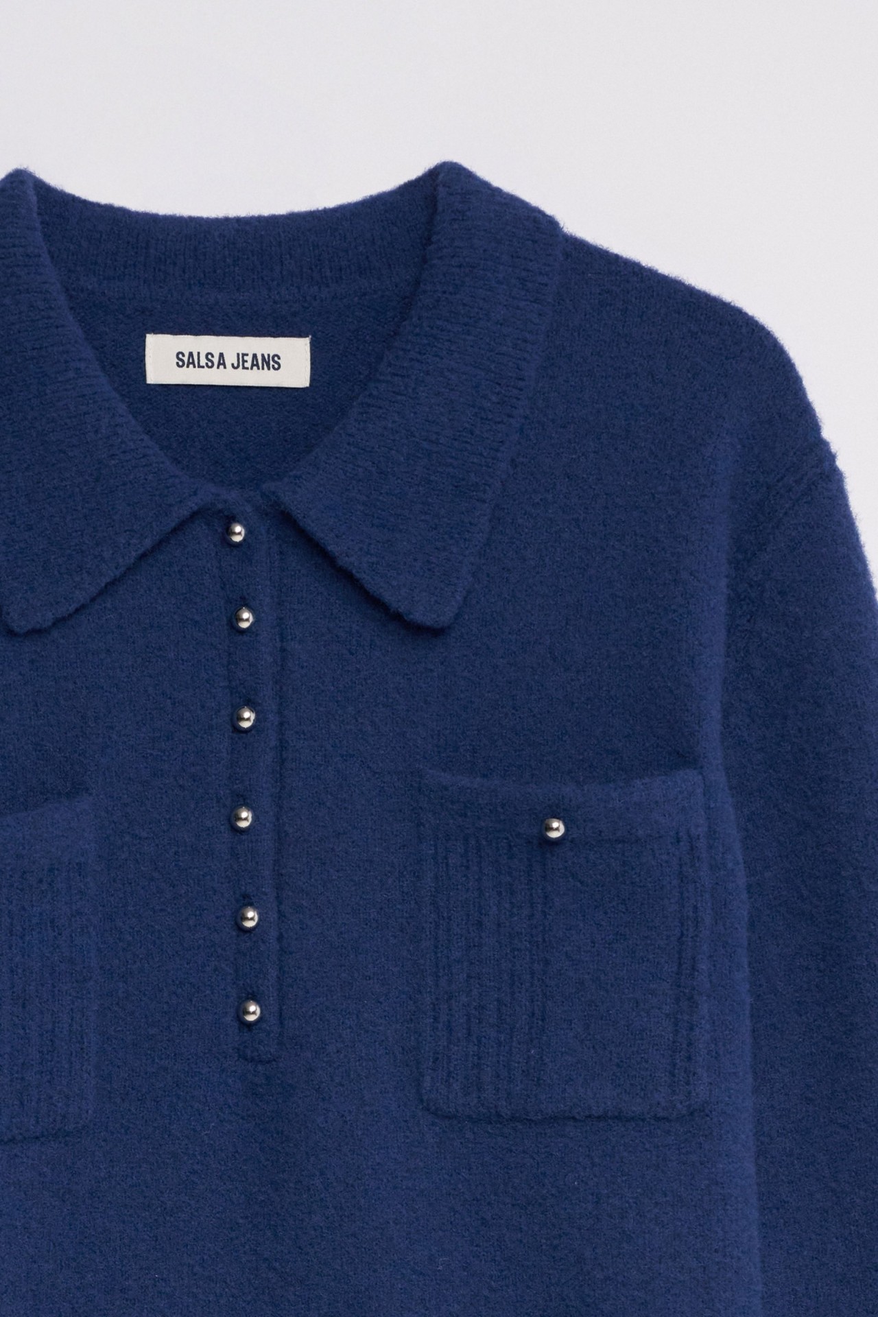 KNITTED POLO SHIRT WITH WOOL
