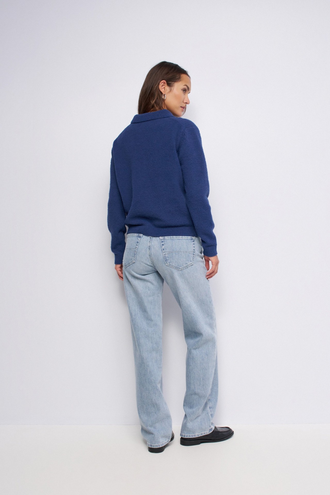 KNITTED POLO SHIRT WITH WOOL