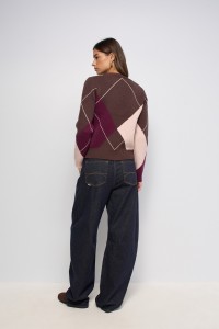 GEOMETRIC-PATTERN CARDIGAN