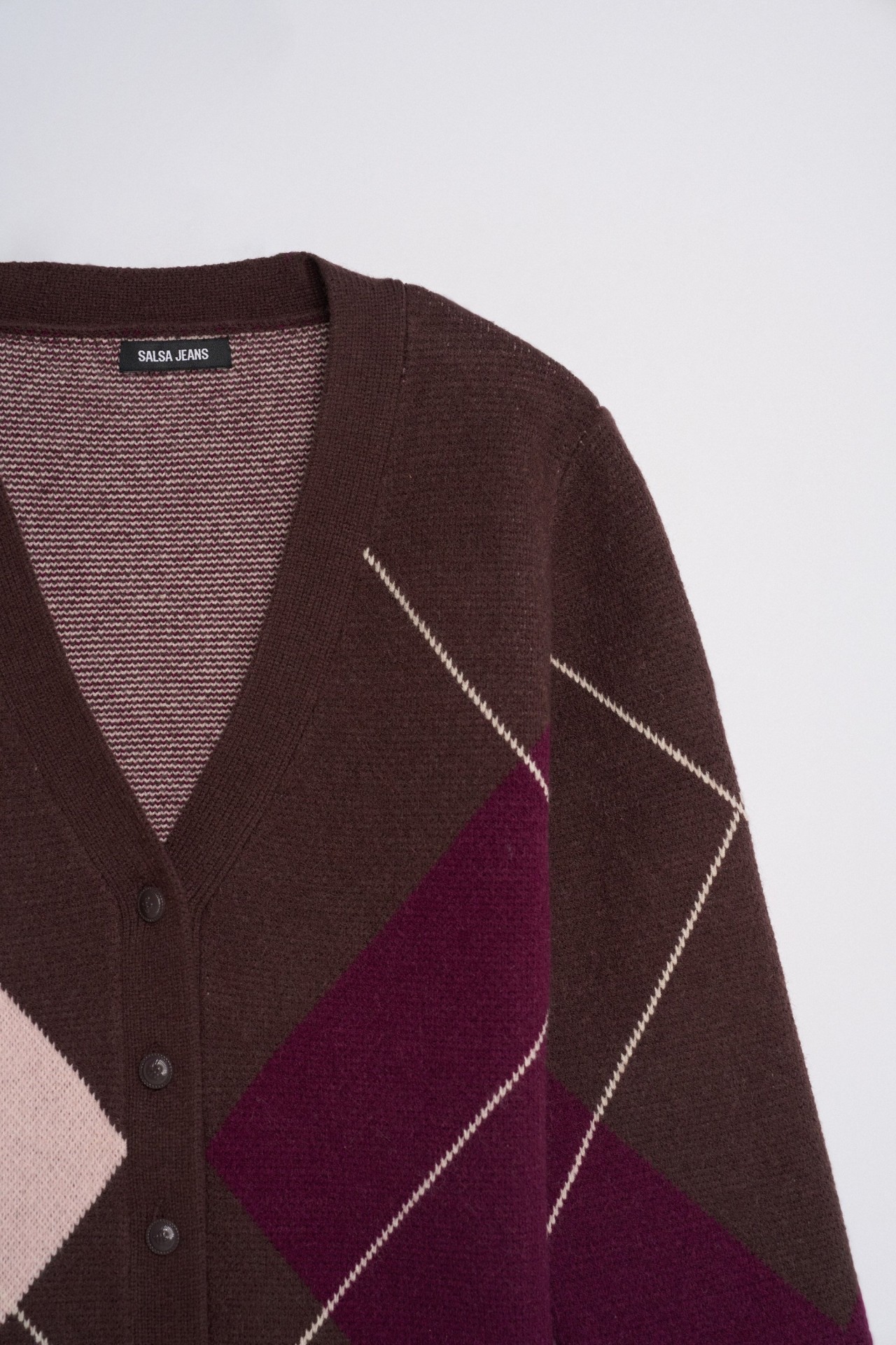 GEOMETRIC-PATTERN CARDIGAN