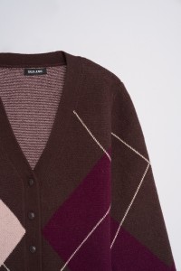 GEOMETRIC-PATTERN CARDIGAN