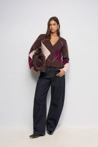 GEOMETRIC-PATTERN CARDIGAN